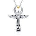 wholesale 925 Sterling Silver Winged Ankh Pendant Necklace-0-0