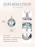 TOUPOP Sterling Silver Crystal Tree Of Life Necklace For Women-0-3