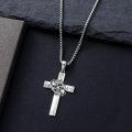wholesale Sterling Silver Cross Pendant Necklace for Women Men Religious Jewelry Gift for Christmas Birthday Mothers Day-0-14