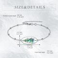 wholesale 925 Sterling Silver Abalone Shell Leaf Design Bracelet for Women Gifts for Skiing and Hiking Enthusiasts-0-4
