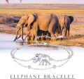 wholesale 925 Sterling Silver Elephant Charm Bracelet with Cubic Zirconia - Adjustable Size for Women and Girls-0-5