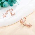 wholesale 925 Sterling Silver Leaf Ear Cuff Earrings Non-Piercing Clip-On Cartilage s for Women-0-3