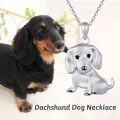wholesale 925 Sterling Silver Dachshund Dog Pendant Necklace for Women-0-1