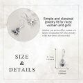wholesale 925 Sterling Silver Black Crystal Spider Web Leverback Drop Earrings for Women Girls Gothic Halloween  4cm Long-0-3