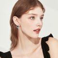 wholesale 925 Sterling Silver Heart Shaped Earrings With Blue Opal-0-1
