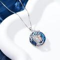 wholesale 925 Sterling Silver Tennis Player Tree Of Life Crystal Pendant Necklace Rose Gold-0-4