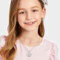 wholesale 925 Sterling Silver Cute Axolotl Heart Pendant Necklace With Rose Gold Cz Crystals-0-4