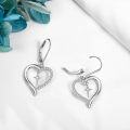 wholesale 925 Sterling Silver Star Cutout Heart Dangle Earrings for Women Gifts-0-3