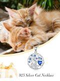 wholesale 925 Sterling Silver Tree Of Life Pendant With Blue Sapphire And Heart-0-4