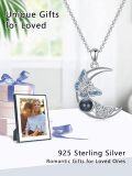 wholesale 925 Sterling Silver Moon Butterfly Projection Pendant - Romantic Gift for Her-0-1