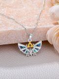 wholesale TOUPOP Game Necklace 925 Sterling Silver Sword Triforce Pendant Necklaces Jewelry Gifts For Men Women Birthday Graduation Gifts For Men Women -0-4