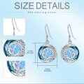 TOUPOP Sterling Silver Blue Crystal Zodiac Earrings-0-4