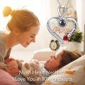 wholesale 925 Sterling Silver Mom Heart Necklace 100 Languages I Love You Projection Zircon Pendant-0-4