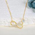 wholesale Gold Crescent Moon & Sun Charm Necklace 14K Yellow Gold Minimalist  for Her-0-2