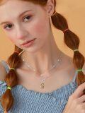 wholesale 925 Sterling Silver Citrine Pendant Necklace Platinum Plated Spiral Wrap Beaded Chain-0-1