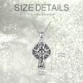 wholesale 925 Sterling Silver Celtic Cross with Angel Wings & Tree of Life Pendant Necklaces s for Women and Girls-0-4