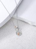 wholesale 925 Sterling Silver Infinity Love Forever Butterfly Rose Flower Pendant Necklaces for Dad and Daughter Gifts-0-3