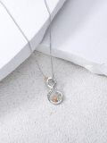 wholesale 925 Sterling Silver Infinity Love Forever Butterfly Rose Flower Pendant Necklaces for Dad and Daughter Gifts-0-3