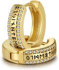wholesale Gold 925 Sterling Silver Viking Rune Huggies for Men & Women - Hypoallergenic Punk  Set-0-0