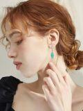 wholesale 925 Sterling Silver Leaf Opal Drop Earrings - Mother's Day Gifts for Women-0-7