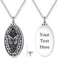 wholesale 925 Sterling Silver Hummingbird Floral Keepsake Cremation Pendant Urn Necklace with Funnel and Fill Tool for Ashes Memory Gift 36 Chain Included-0-0