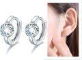 wholesale 925 Sterling Silver CZ Round Huggie Hoop Earrings for Women - 925 s-0-1