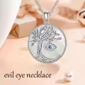 TOUPOP Sterling Silver & Turquoise Tree Of Life Necklace-0-1