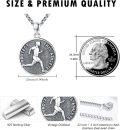 wholesale 925 Sterling Silver  Running Athlete Sports Charm Necklace-0-3