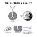 wholesale Silver Plated Copper Protect This Athlete Runner Medal Pendant Necklace-0-3