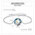 wholesale 925 Sterling Silver Mountain Sunrise Pendant Bracelet With Blue Swarovski Crystal-0-3