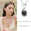 wholesale 925 Sterling Silver 7mm Black Pearl Necklace Elegant Minimalist Pendant-0-4