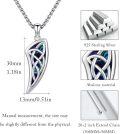 wholesale 925 Sterling Silver Abalone Shell Triquetra Knot Pendant Necklace for Men & Women-0-2