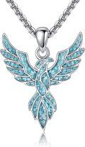 wholesale 925 Sterling Silver Turquoise Phoenix Bird Pendant Necklace  for Women and Men-0-0