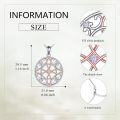 wholesale 925 Sterling Silver Round Celtic Knot with Stones and Scrollwork Pendant Necklace for Women Witchcraft Jewelry 36 Chain-0-4