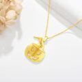 wholesale Gold Pumpkin Witch Hat Pendant Necklace - 925 Sterling Silver Halloween Costume s for Women-0-4