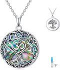 wholesale TOUPOP Urn Necklaces For Ashes 925 Sterling Silver Tree Of Life Ash Necklace Cremation Jewelry Urn Pendants For Women Memorial Gifts For Birthday Christmas Funeral -0-0