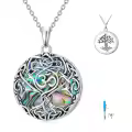 TOUPOP Sterling Silver Tree Of Life Urn Necklace For Ashes Memorial Jewelry-0-0