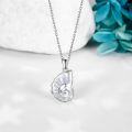 wholesale 925 Sterling Silver Mother of Pearl Seashell Pendant Necklace for Women -0-3