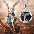 wholesale Sterling Silver Catholic Medal Necklace St Michael Christopher Benedict Virgin Mary Amulet Pendant for Men Women-0-11