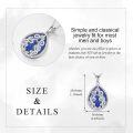 wholesale Sterling Silver Moonstone Lapis Lazuli Larimar Teardrop Pendant Necklace-0-15