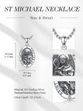 wholesale 925 Sterling Silver Saint Anthony Pray For Us Oval Medal Pendant Necklace-0-1