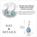 wholesale Sterling Silver Moonstone Leverback Teardrop Dangle Earrings for Women-0-28