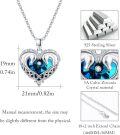 wholesale 925 Sterling Silver Blue Crystal Heart Dolphin Pendant Necklace s for Women-0-4