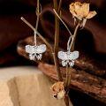 wholesale 925 Sterling Silver Snowflake Butterfly Leverback Drop Earrings-0-2
