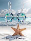 wholesale TOUPOP Turtle/jellyfish/dolphin/starfish/whale Earrings 925 Sterling Silver Dangle Drop Earrings Ocean Jewelry Anniversary Birthday Gift For Women -0-4