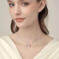 wholesale 925 Sterling Silver Superhero Flying Pig Rose Gold Cape Pendant Necklace For Women-0-1