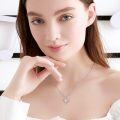 wholesale 14K Gold Crystal Heart Pendant Necklace - Eternal Love for Women (Length: Adjustable)-0-1