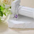 wholesale  Sterling Silver Amethyst Pendant Necklace for Women -0-1