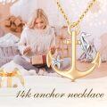 wholesale 14K Gold Sea Horse Starfish Anchor Necklace Pendant Set for Her-0-1