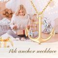 wholesale 14K Gold Sea Horse Starfish Anchor Necklace Pendant Set for Her-0-1